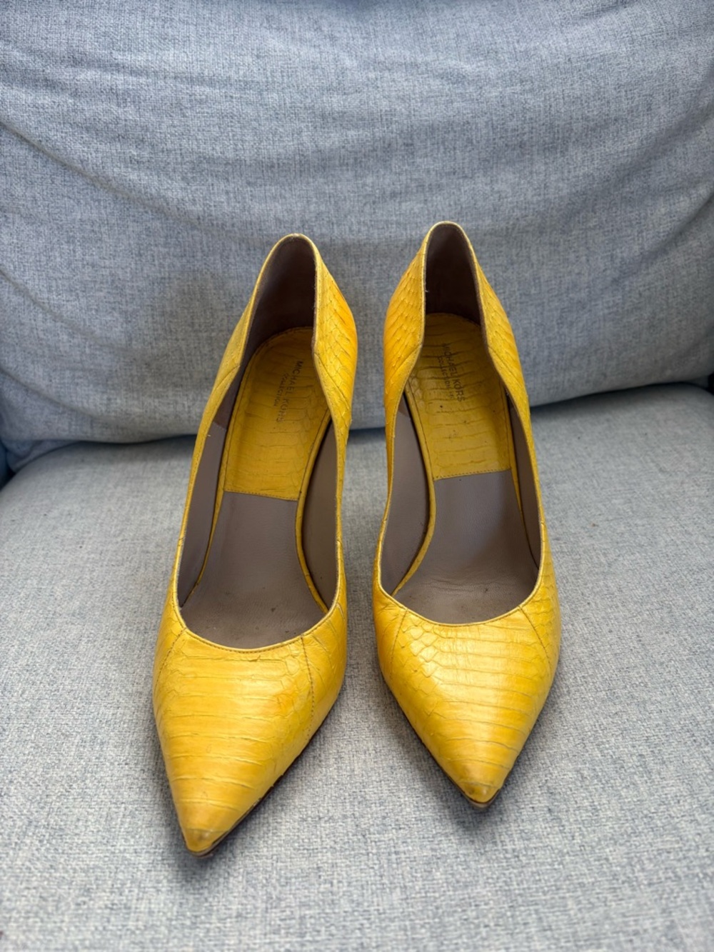 Michael Kors Collection Yellow Pointed-Toe Pumps